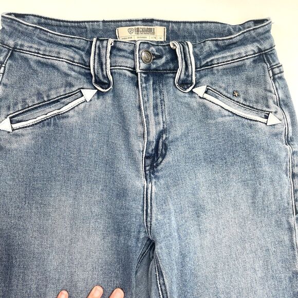 Rock & Roll Flare Jeans Womens 30 x 34 Boot Cut Star Cowgirl Western - Picture 1 of 8